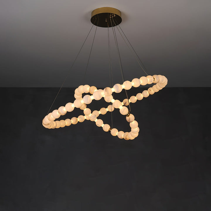 Alabaster Orb Ring Chandelier - Vakkerlight