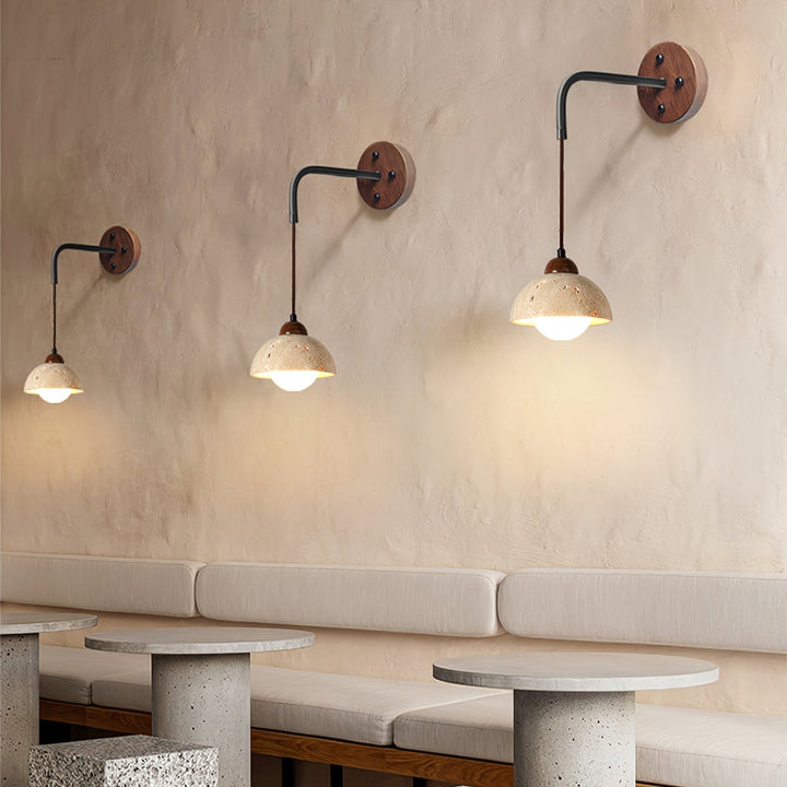 Arched Travertine Wall Light