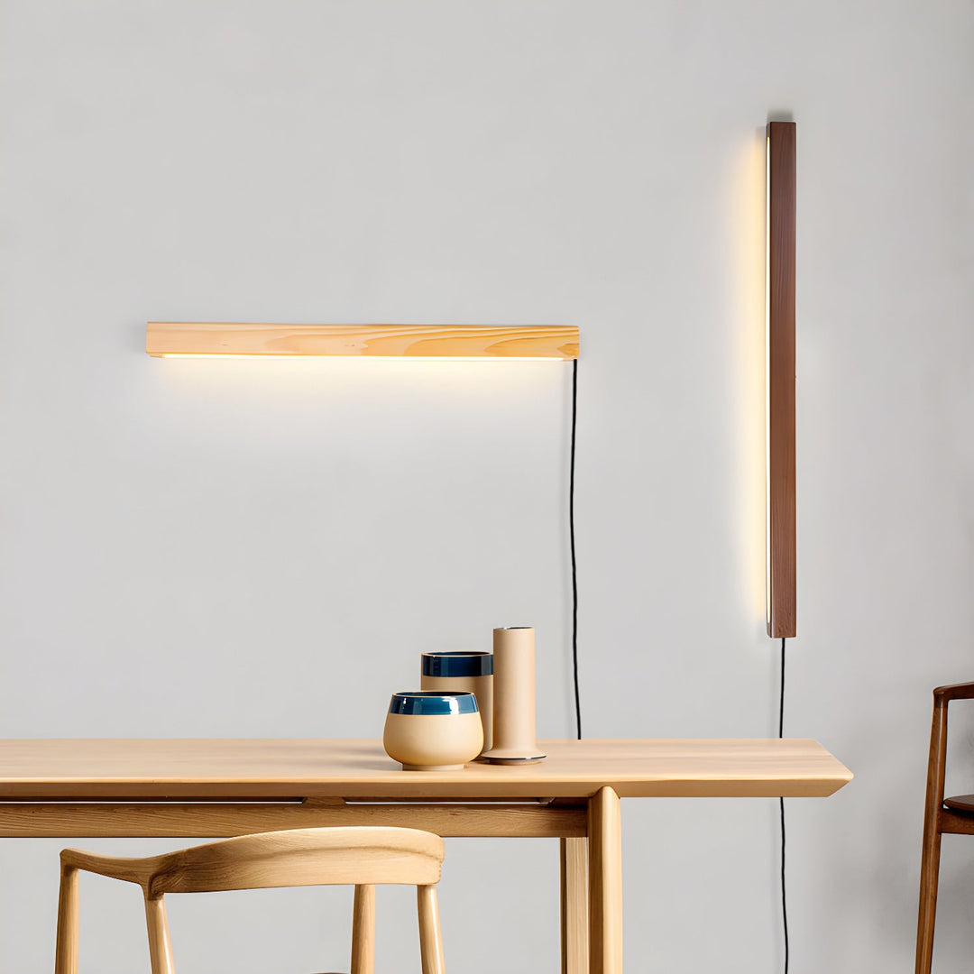 Arlo Linear Wood Plug - in Wall Light - Vakkerlight