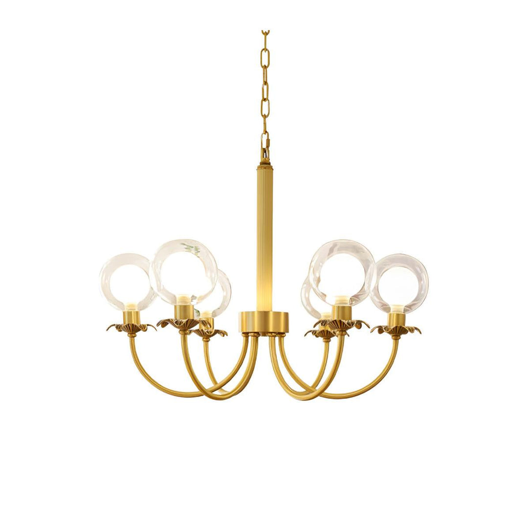 Aureate Radiance Glass Chandelier