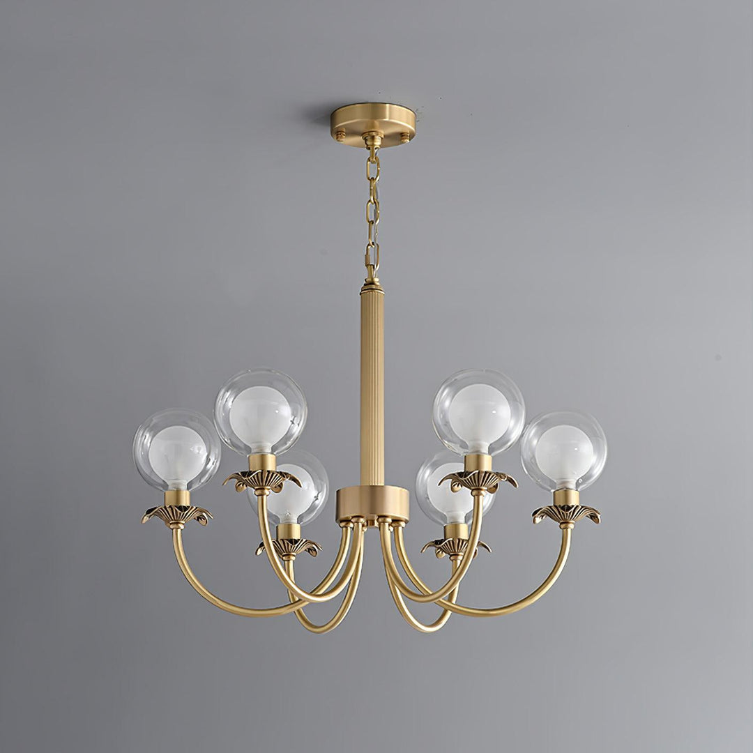 Aureate Radiance Glass Chandelier