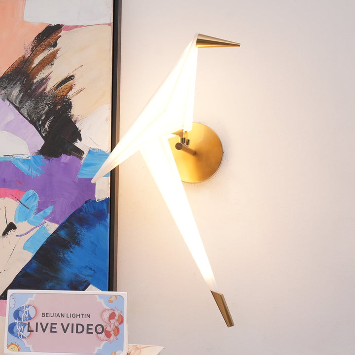 Paper Crane Plug-In Wall Lamp