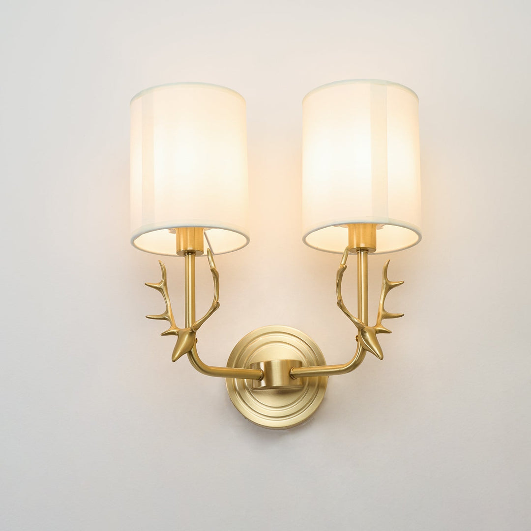 Brass Deer Head Wall Light - Vakkerlight