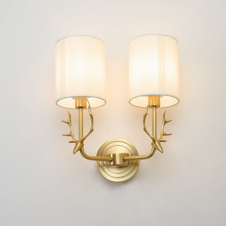 Brass Deer Head Wall Light - Vakkerlight