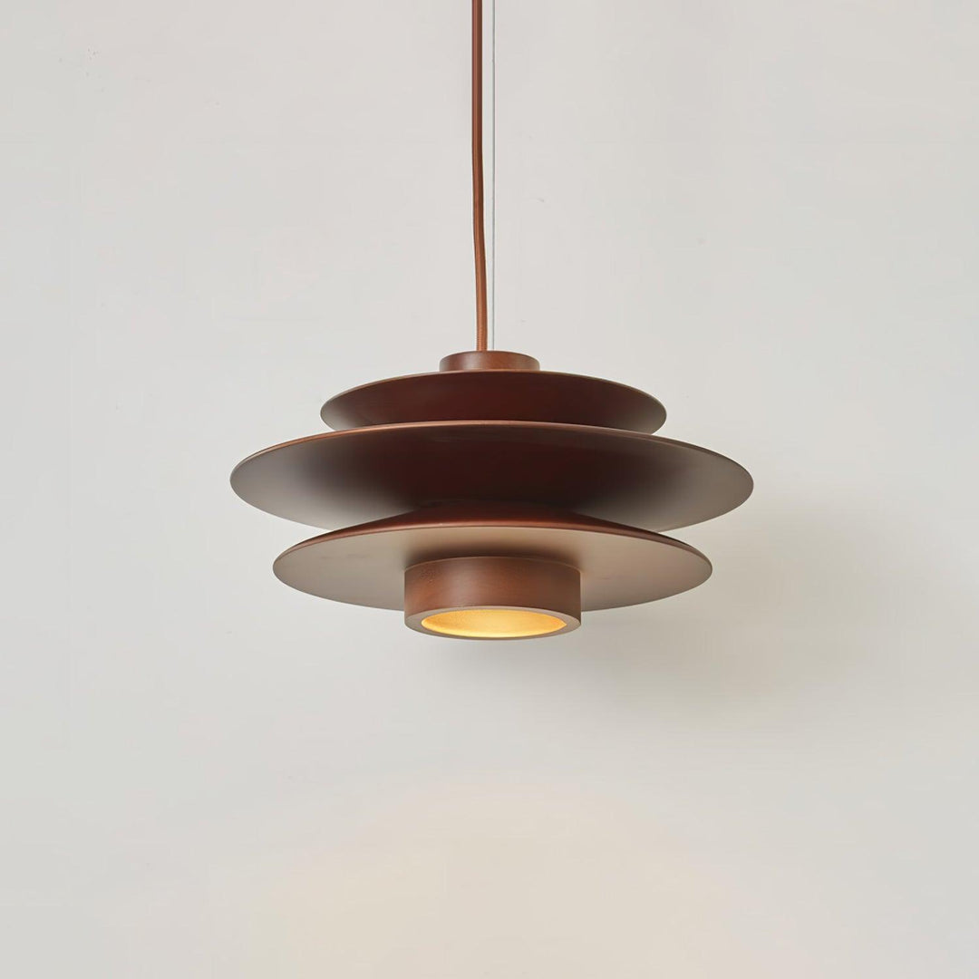 Cascade Wooden Disc Pendant Lamp - Vakkerlight