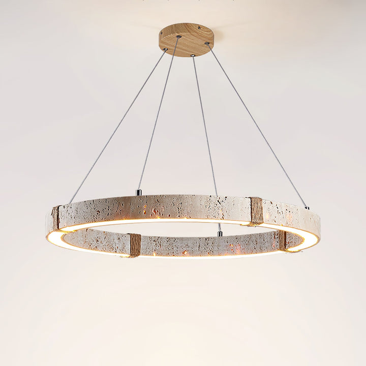 Circle Travertine Pendant Lamp - Vakkerlight