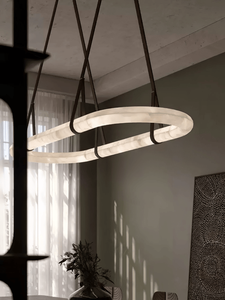 Circle Alabaster Chandelier - Vakkerlight
