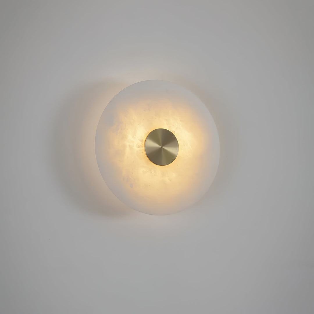 Disc Shaped Alabaster Wall Light - Vakkerlight