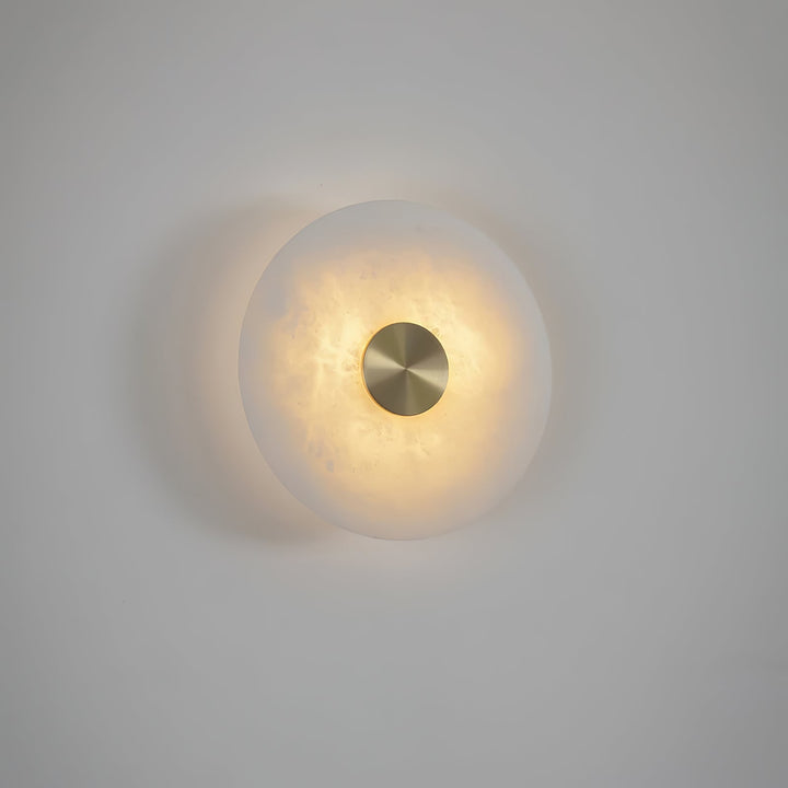 Disc Shaped Alabaster Wall Light - Vakkerlight