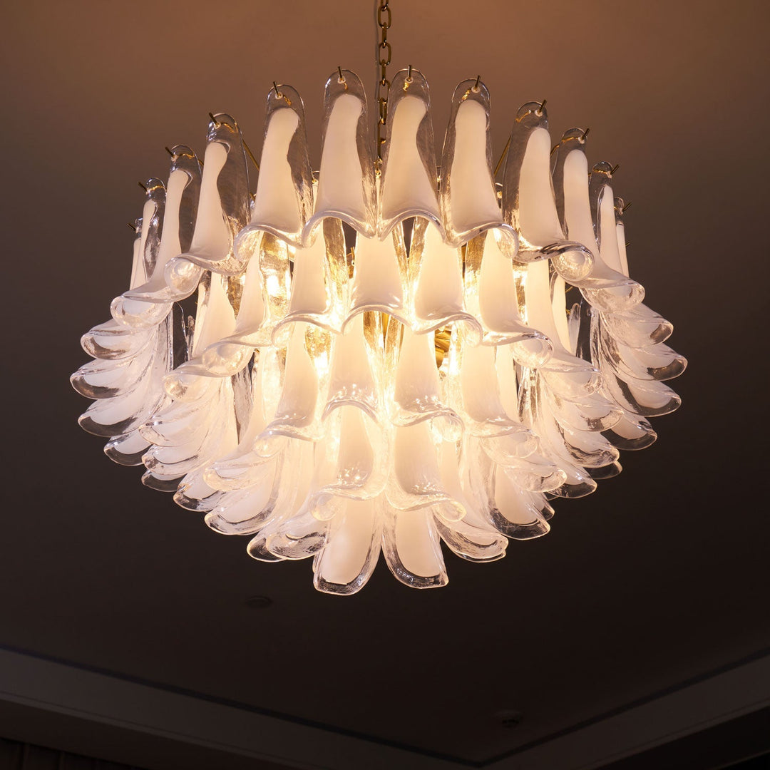 Fiora Pink Glass Chandelier - Vakkerlight