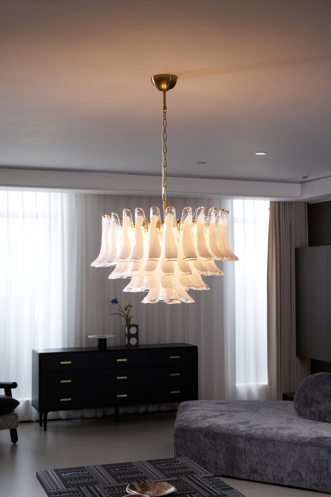 Fiora Pink Glass Chandelier - Vakkerlight