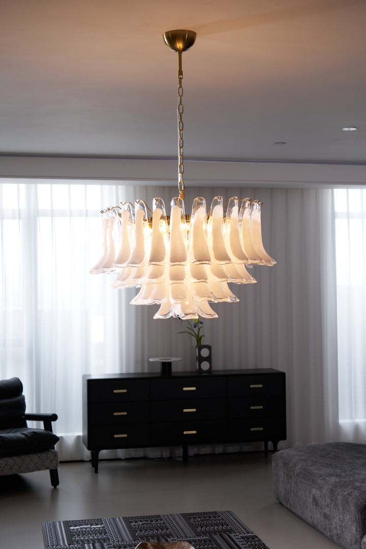 Fiora Pink Glass Chandelier - Vakkerlight