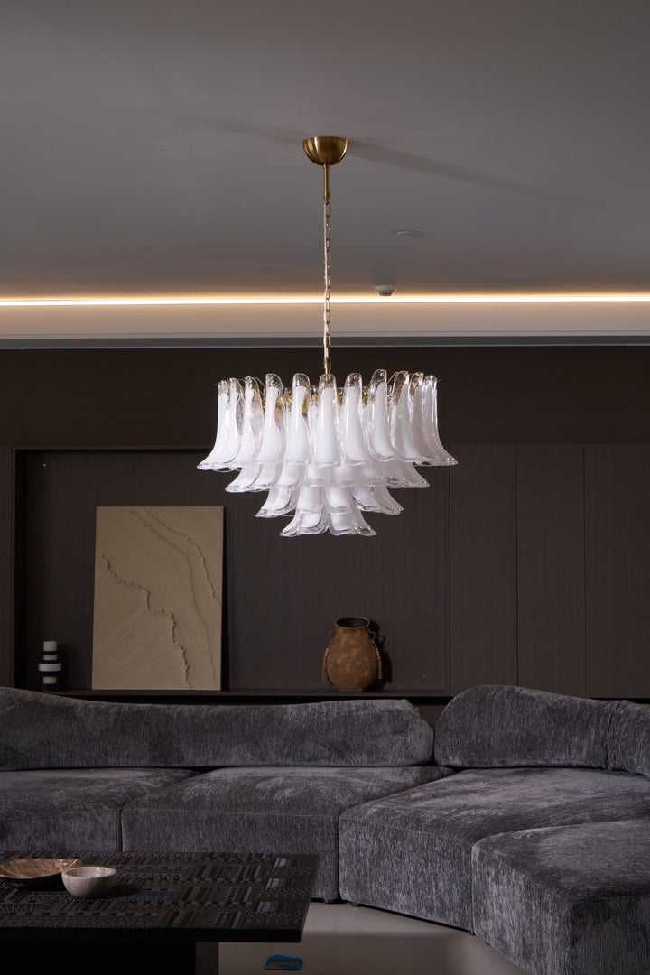 Fiora Pink Glass Chandelier - Vakkerlight