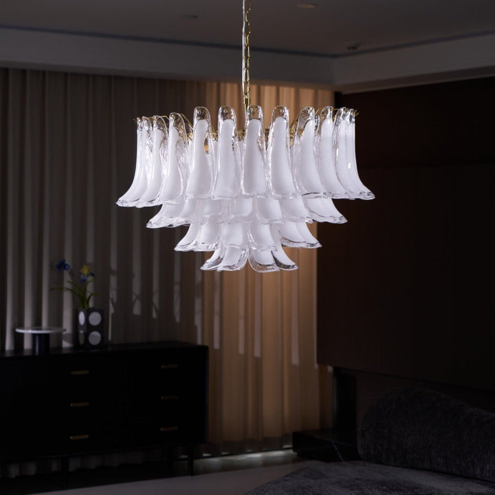 Fiora Pink Glass Chandelier - Vakkerlight