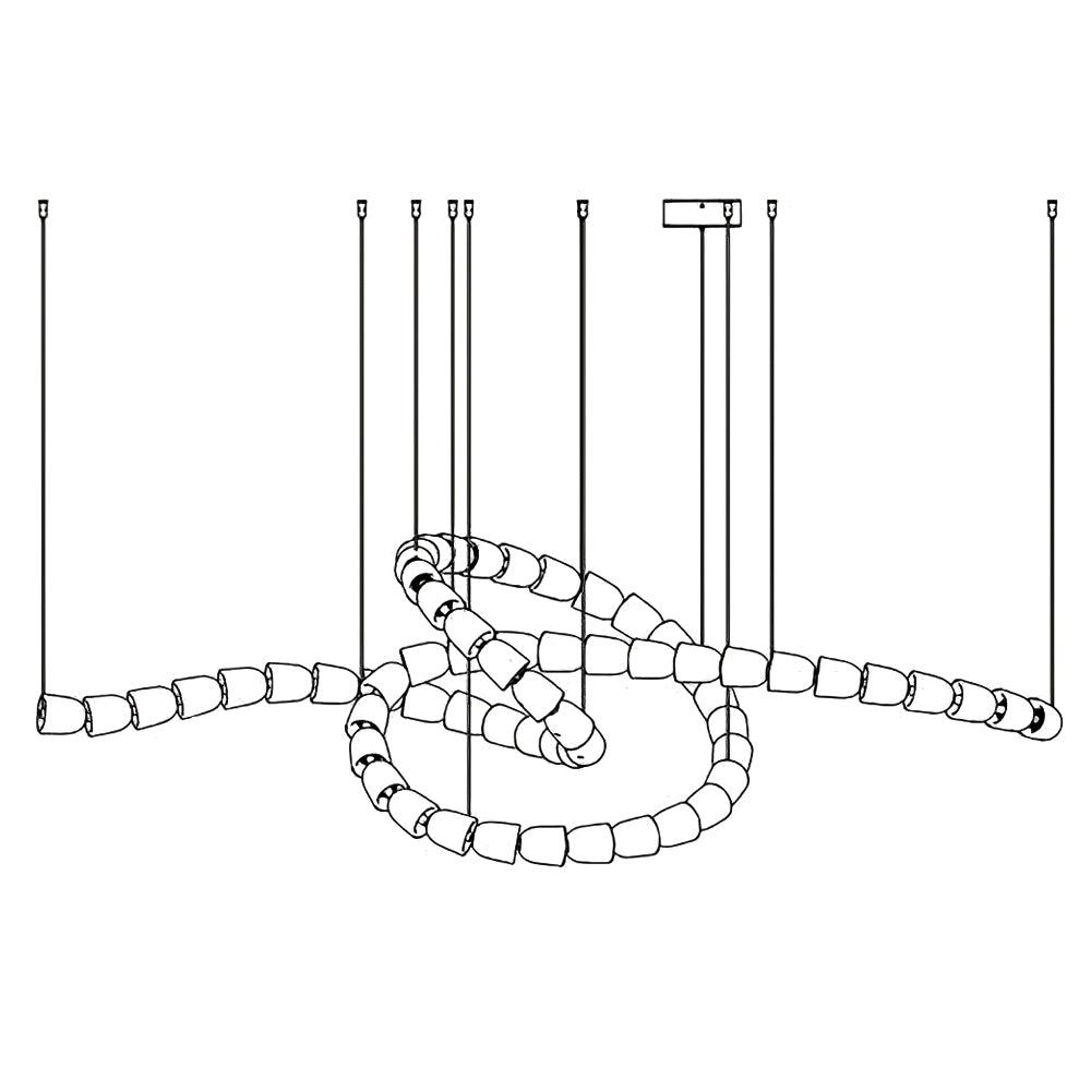Gabriel Gold Chandelier - Vakkerlight