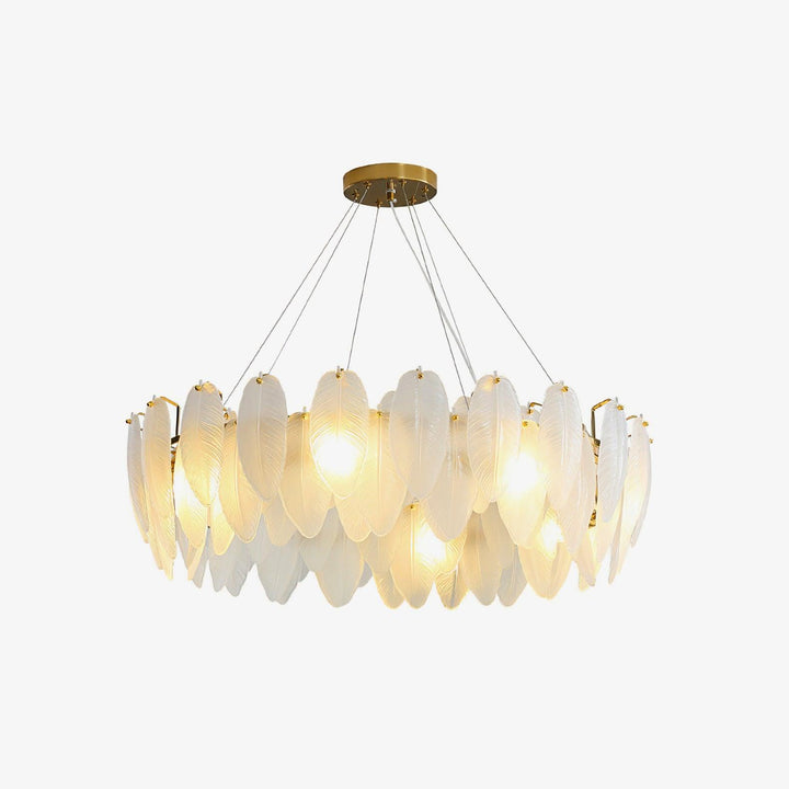 Glass Feather Chandelier - Vakkerlight