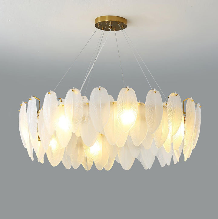Glass Feather Chandelier - Vakkerlight