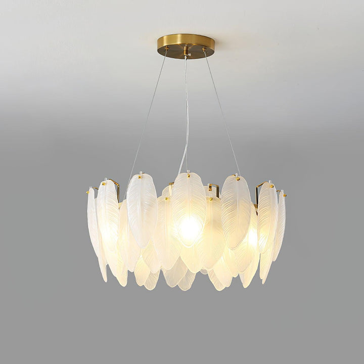 Glass Feather Chandelier - Vakkerlight