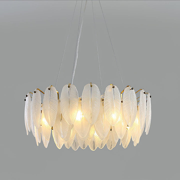 Glass Feather Chandelier - Vakkerlight
