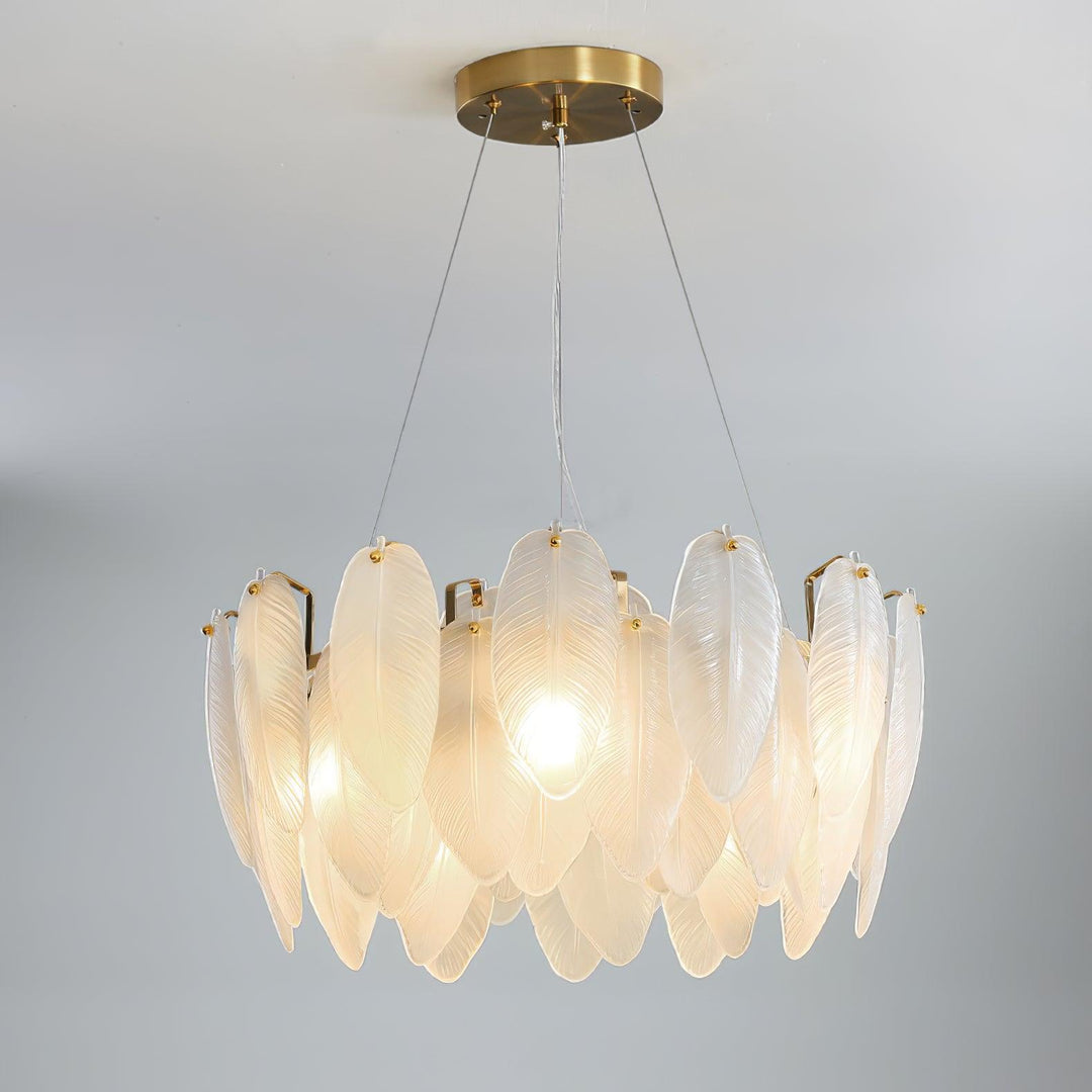 Glass Feather Chandelier - Vakkerlight