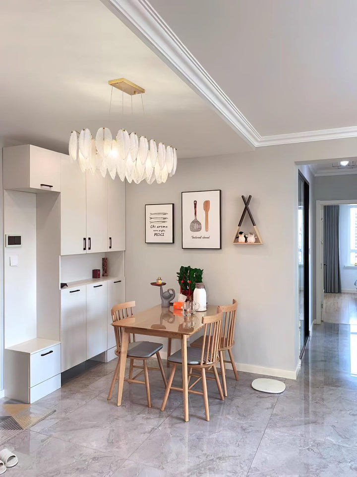 Glass Feather Chandelier - Vakkerlight