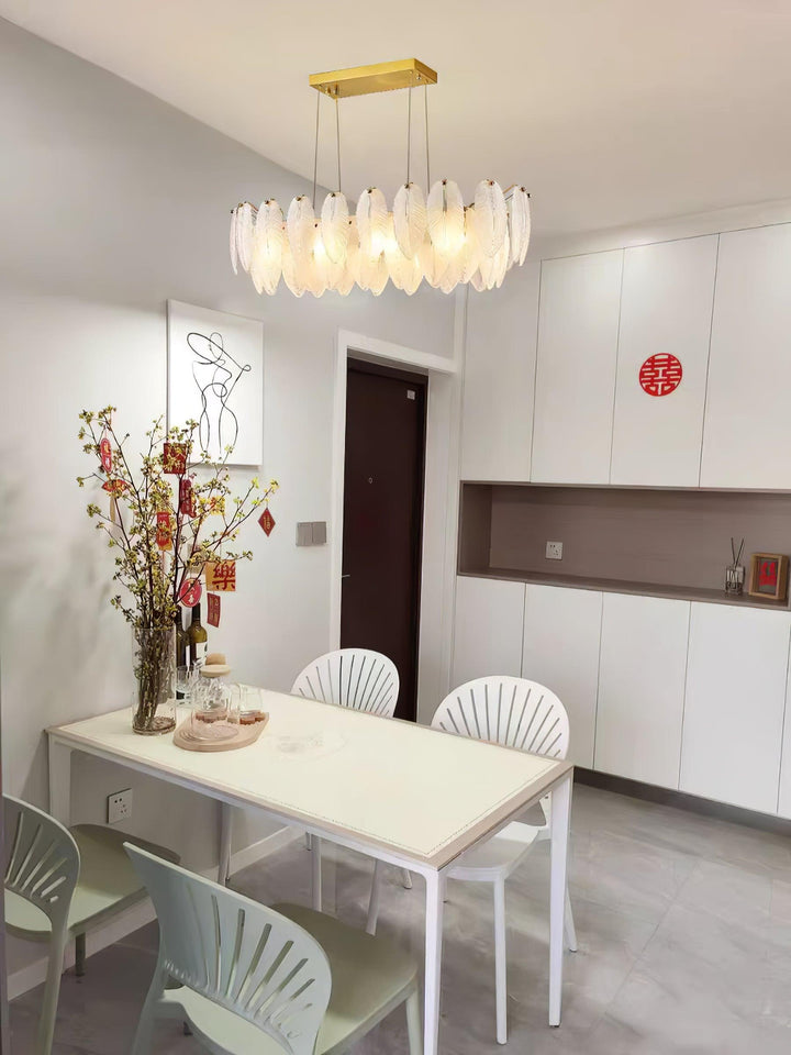 Glass Feather Chandelier - Vakkerlight