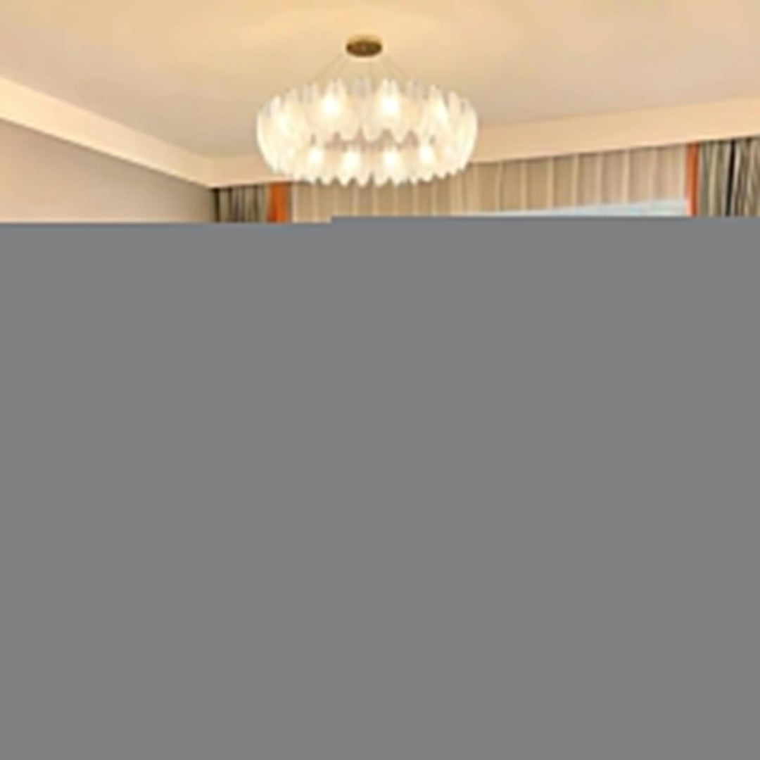 Glass Feather Chandelier - Vakkerlight
