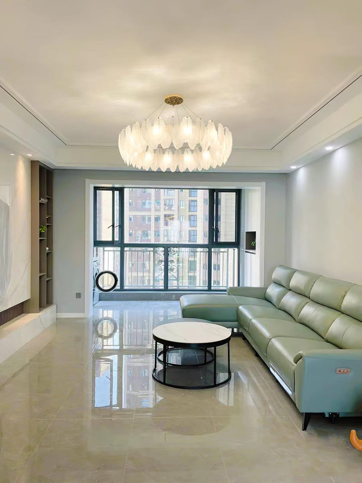 Glass Feather Chandelier - Vakkerlight