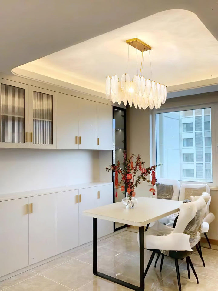 Glass Feather Chandelier - Vakkerlight