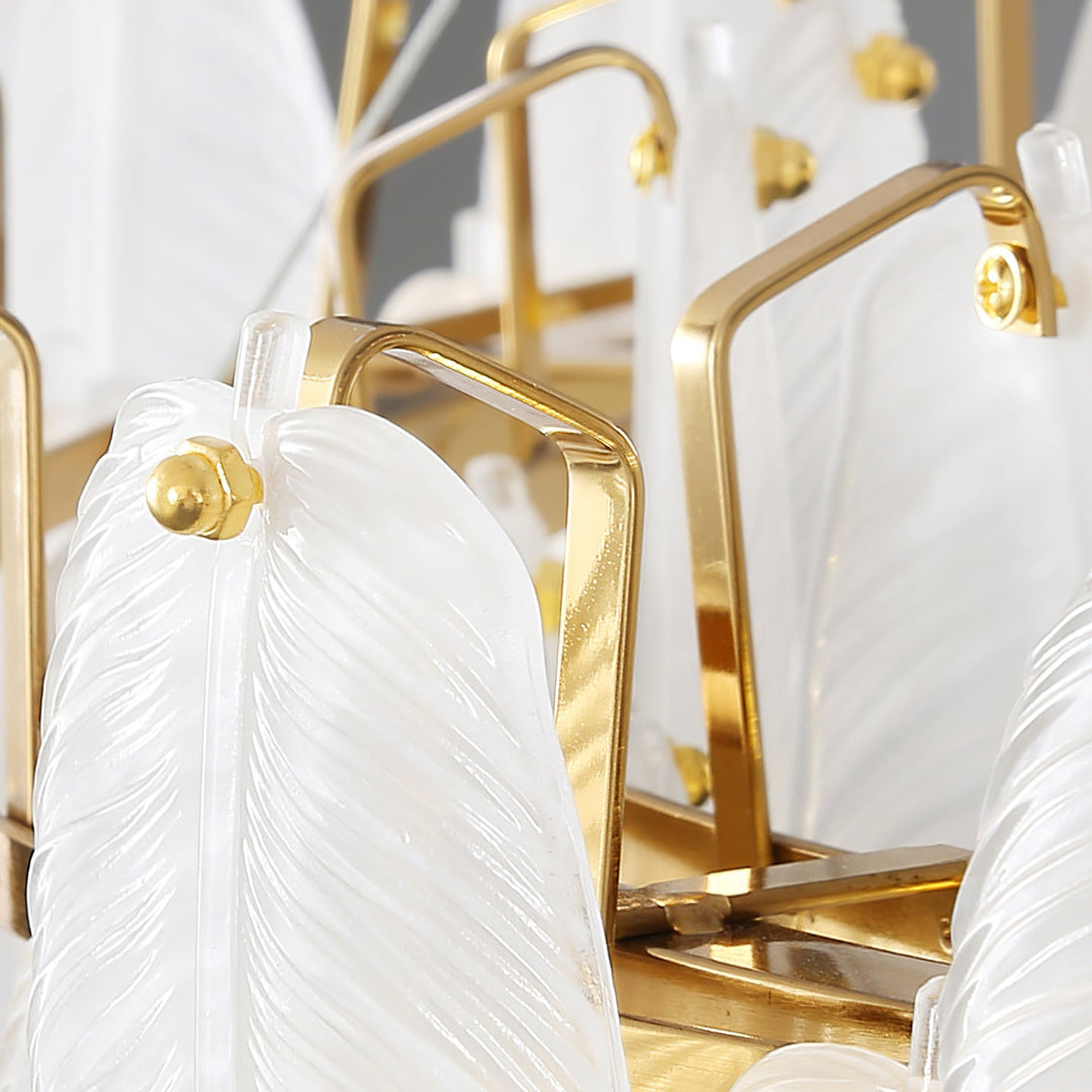 Glass Feather Chandelier - Vakkerlight