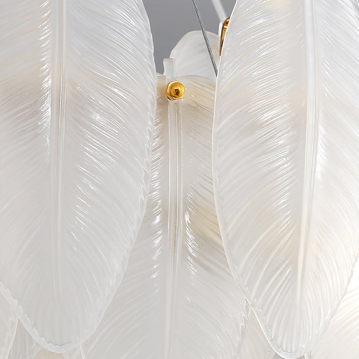Glass Feather Chandelier - Vakkerlight
