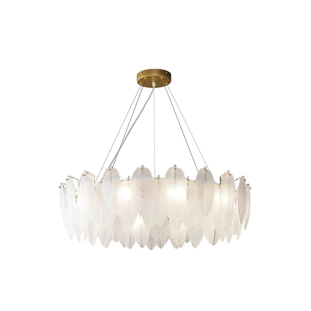 Glass Feather Chandelier - Vakkerlight