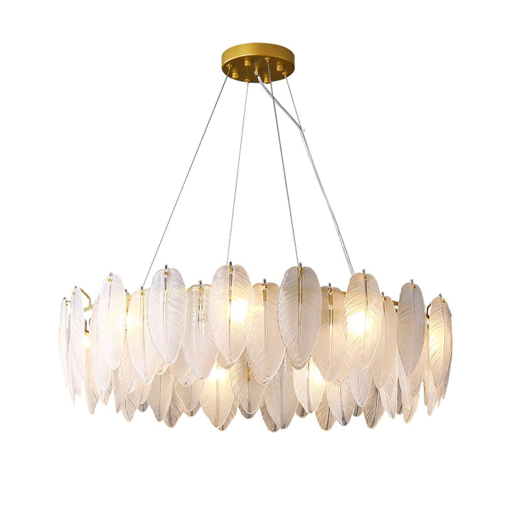 Glass Feather Chandelier - Vakkerlight