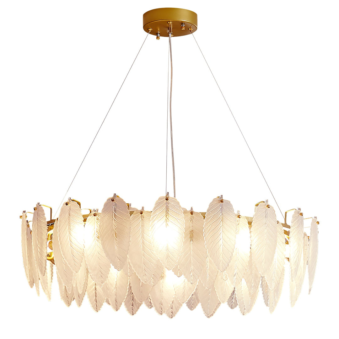 Glass Feather Chandelier - Vakkerlight