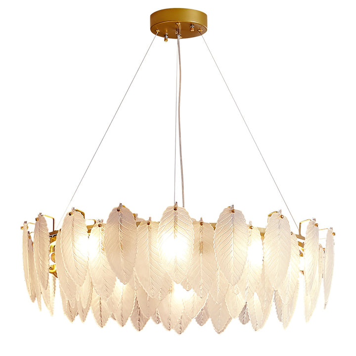 Glass Feather Chandelier - Vakkerlight
