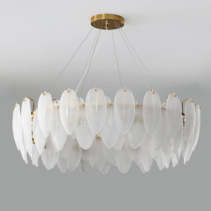 Glass Feather Chandelier - Vakkerlight