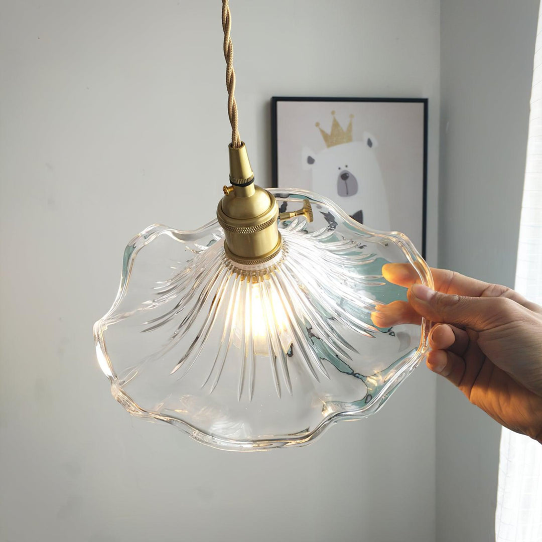 Glass Hibiscus Flower Pendant Light - Vakkerlight