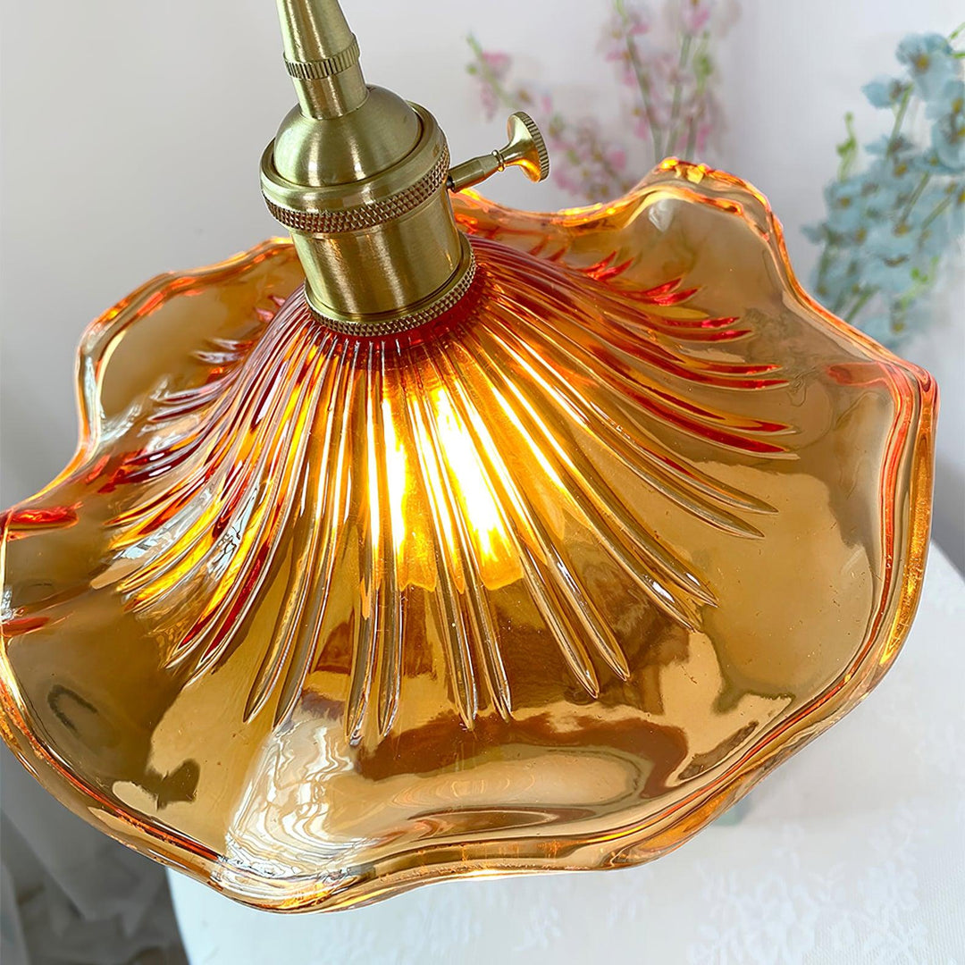 Glass Hibiscus Flower Pendant Light - Vakkerlight