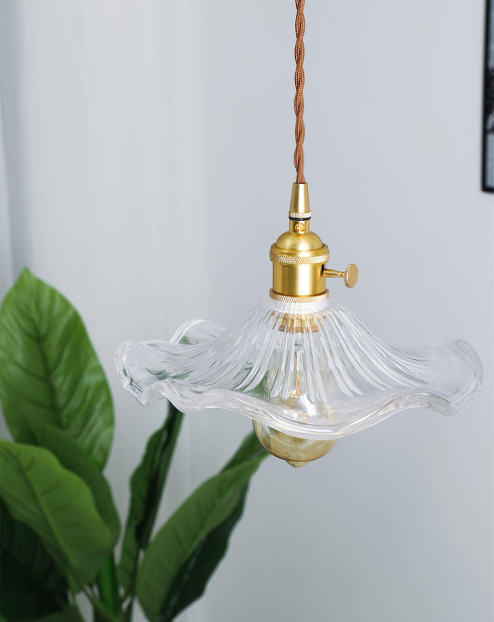 Glass Hibiscus Flower Pendant Light - Vakkerlight