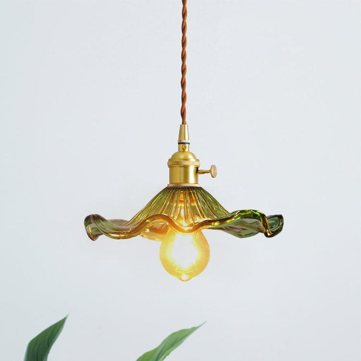 Glass Hibiscus Flower Pendant Light - Vakkerlight