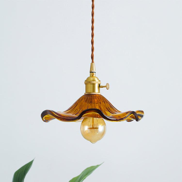 Glass Hibiscus Flower Pendant Light - Vakkerlight