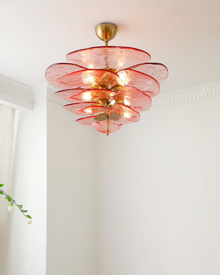 Petals Gold Murano Chandelier