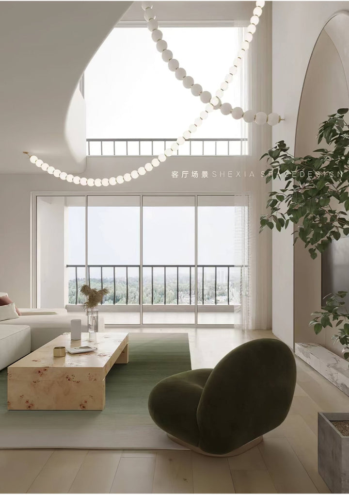 Pearl Necklace Balls Chandelier - Vakkerlight