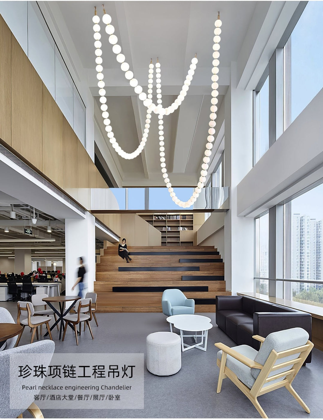 Pearl Necklace Balls Chandelier - Vakkerlight