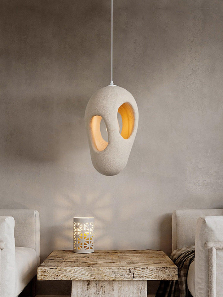 Hand - Built White Pendant Lamp - Vakkerlight