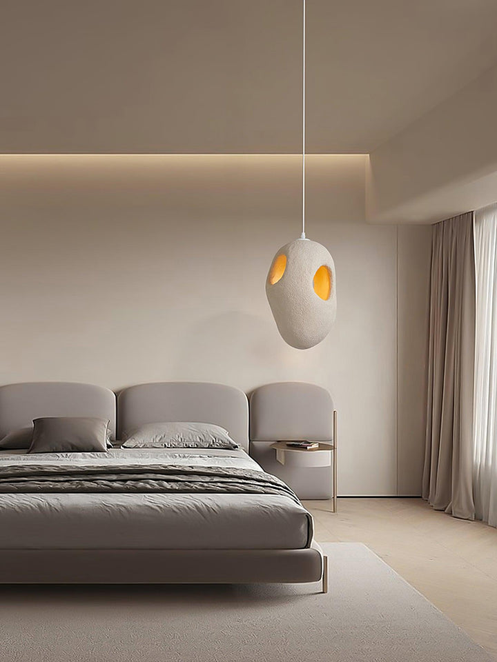 Hand - Built White Pendant Lamp - Vakkerlight