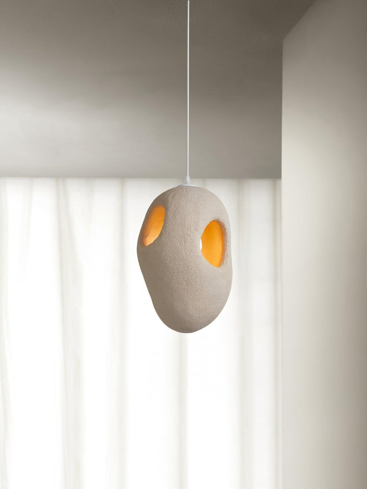 Hand - Built White Pendant Lamp - Vakkerlight