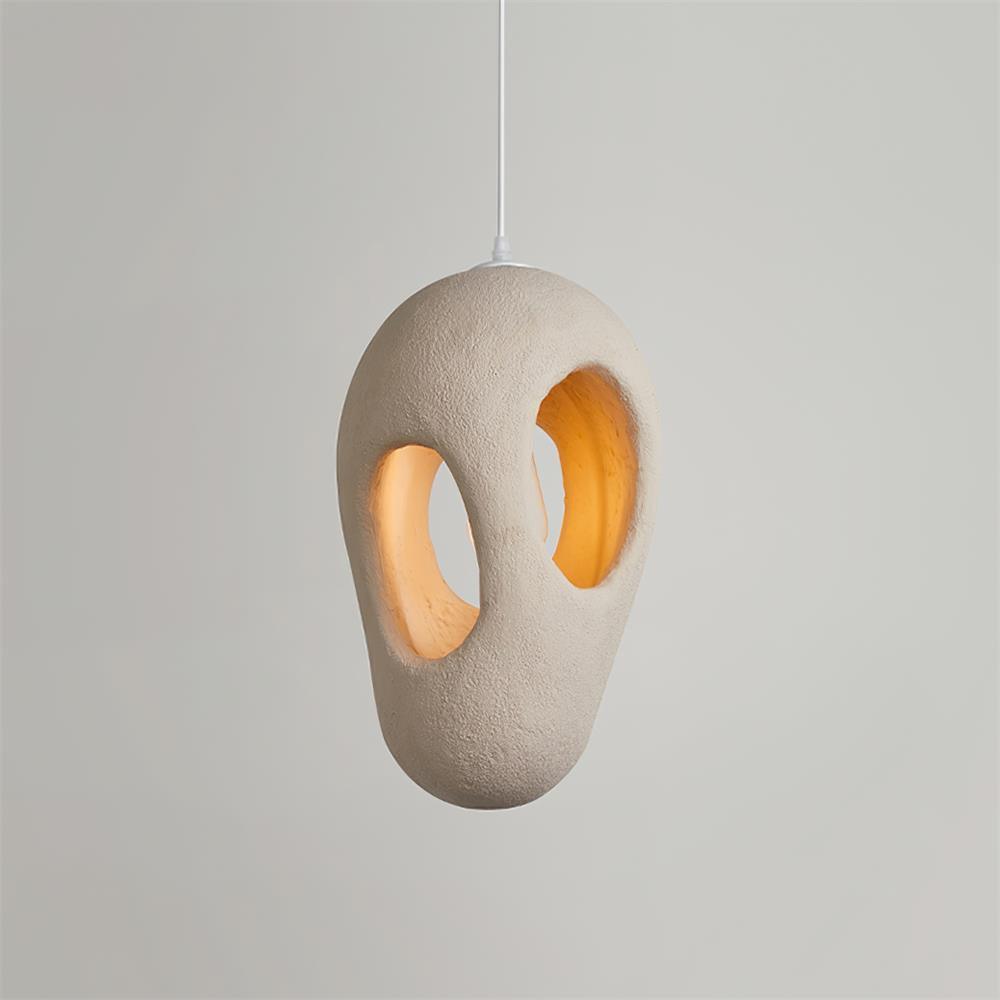 Hand - Built White Pendant Lamp - Vakkerlight