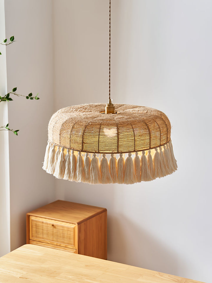 Handwoven Jute Pendant Light