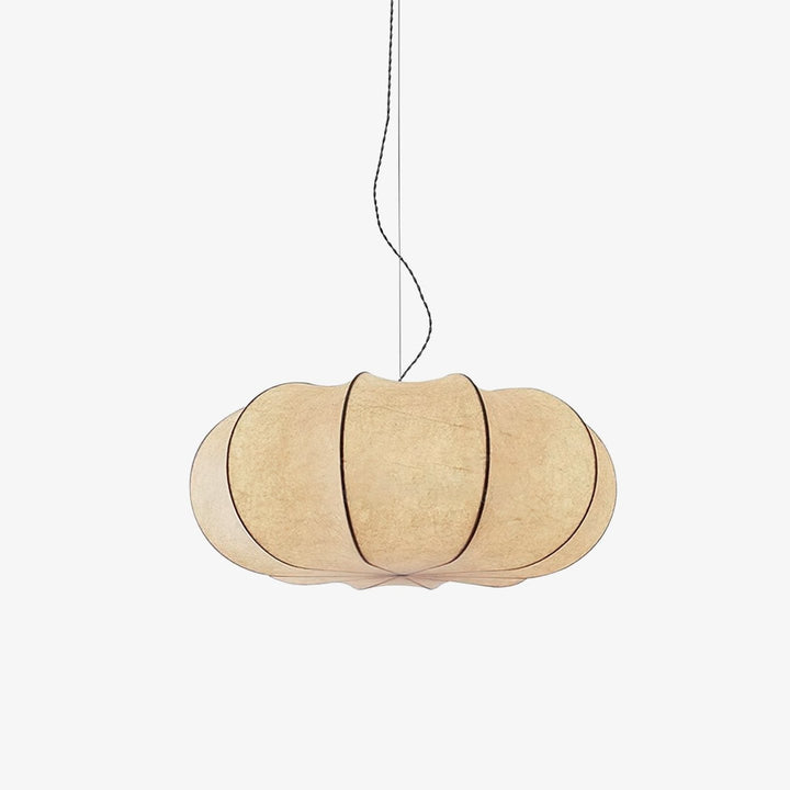 Oblate Silk Pendant Lamp - Vakkerlight